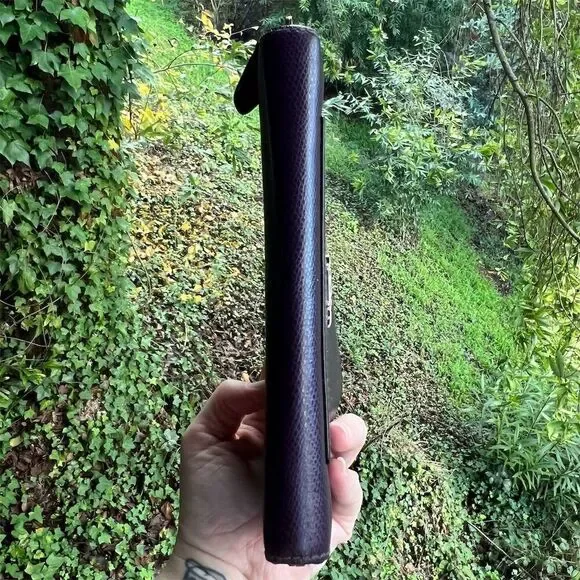 COACH Purple Leather Wallet with Gold Hardware AUTHENTIC - Picture 7 of 12